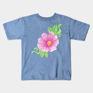 Pink Flower Kids T-Shirt